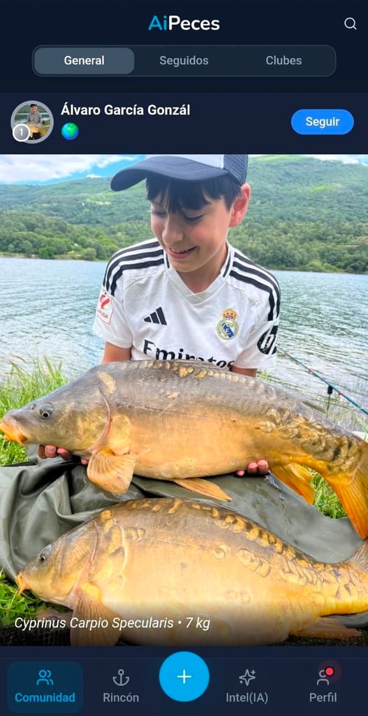 Captura de carpa de 7 kg en la comunidad de AiPeces