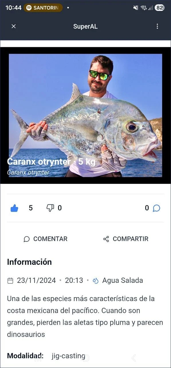 Información de capturas