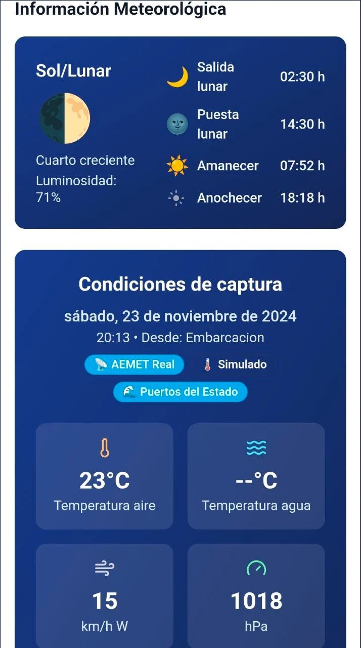 Registro de capturas