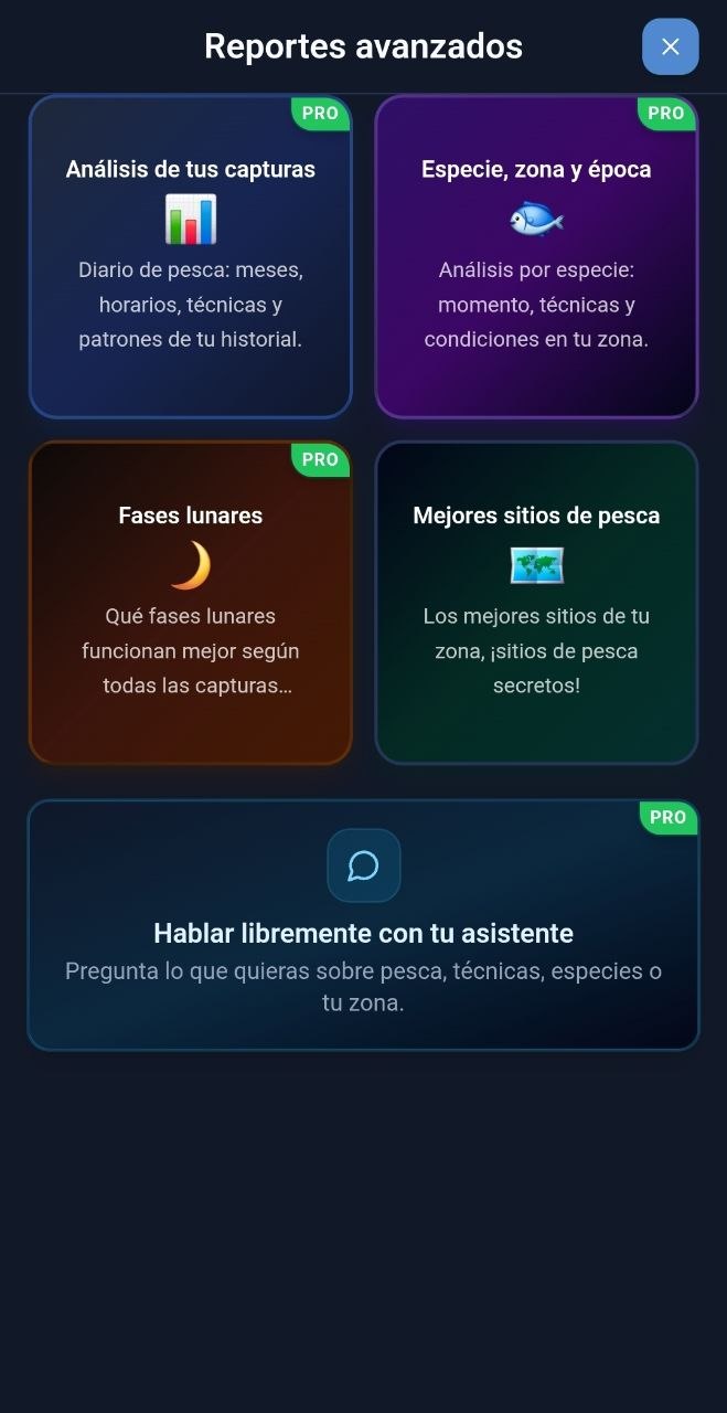 Reportes y análisis de capturas en AiPeces
